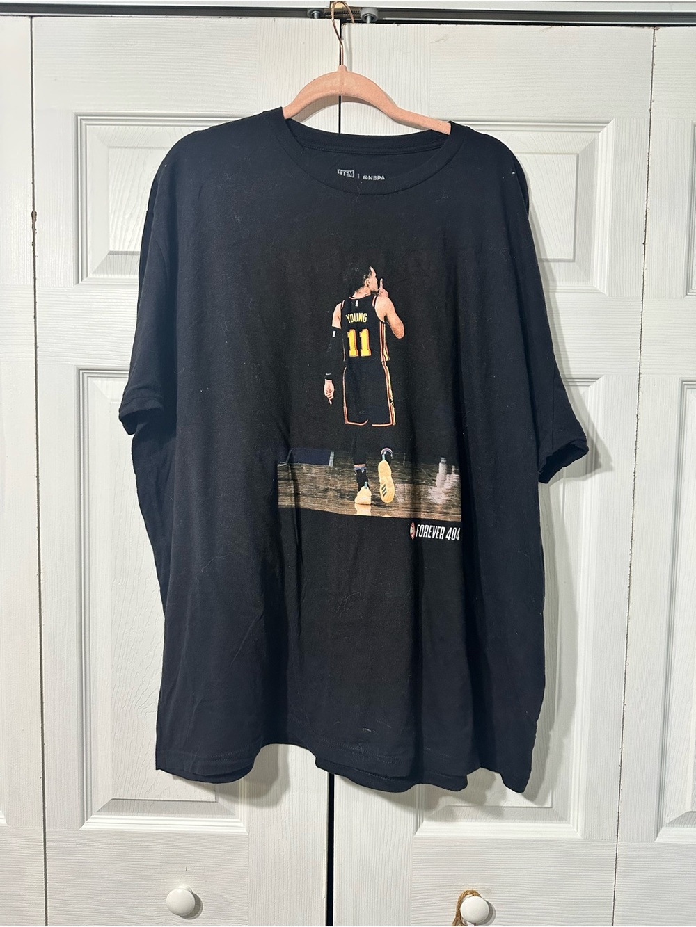 NBA Black Short-Sleeve Graphic Tee with Yellow Accents